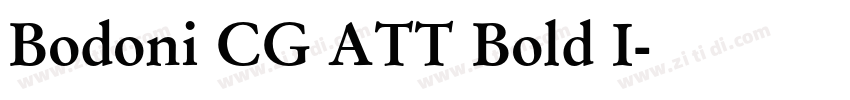 Bodoni CG ATT Bold I字体转换